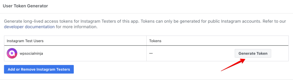 Generate token