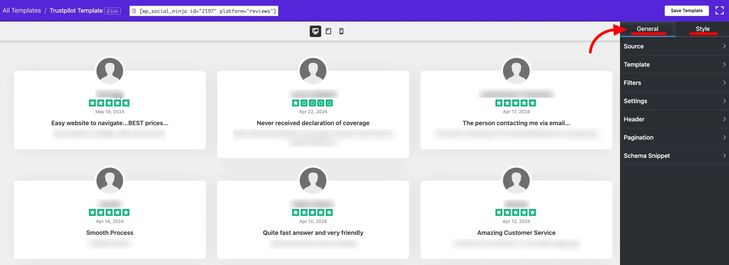 Trustpilot Business Template