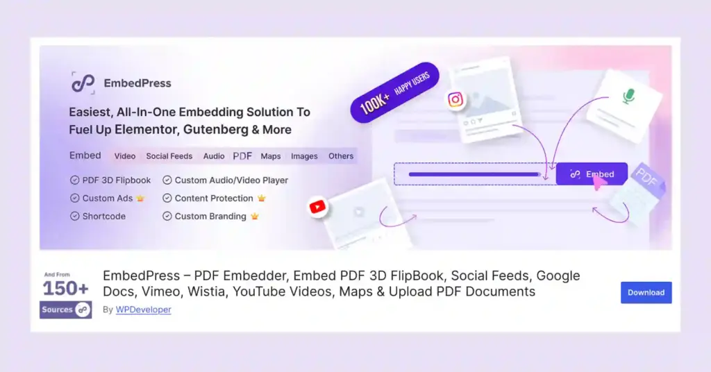 EmbedPress social proof plugin