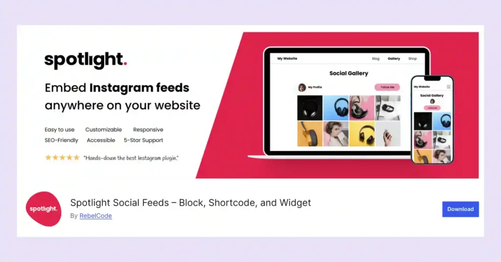 spotlight display instagram feeds