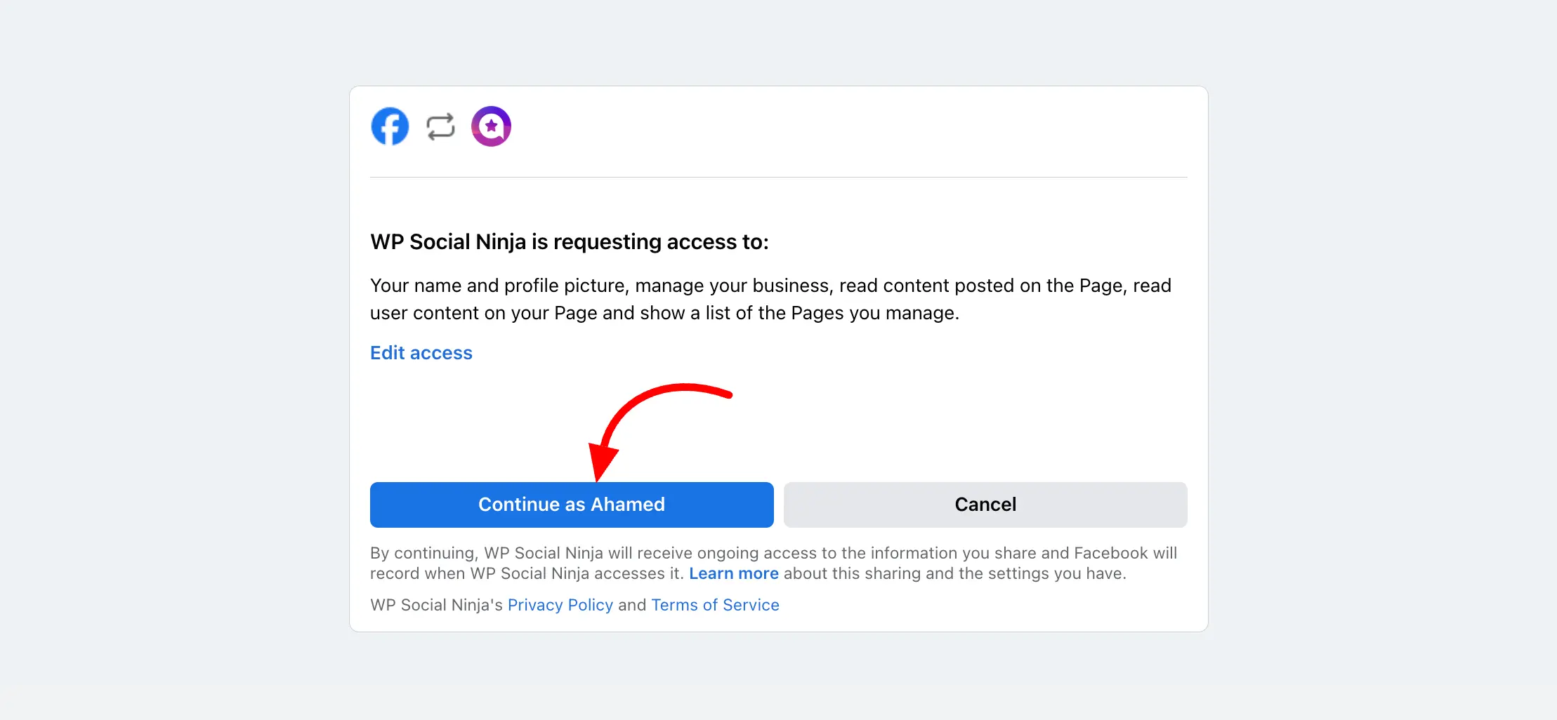 Wp Social Ninja Facebook Permission Access