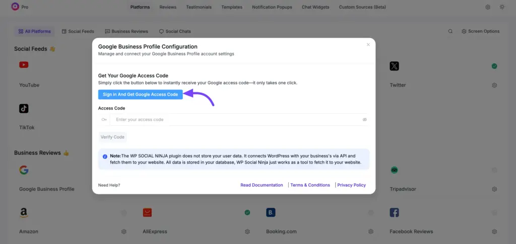 google business review profile configuration