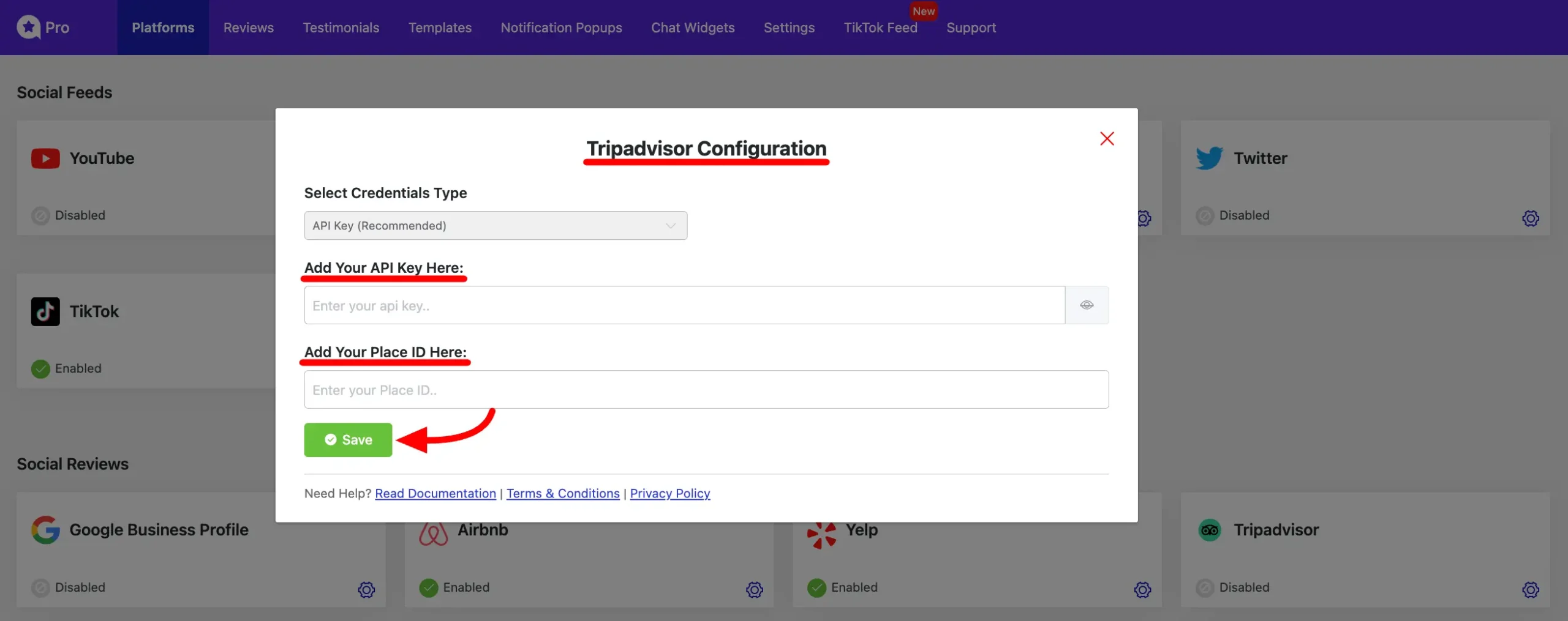 Tripadvisor API Configuration 7