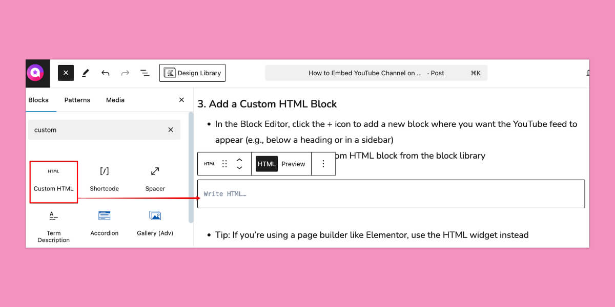 How to Embed YouTube Channel on WordPress [Full Guide]