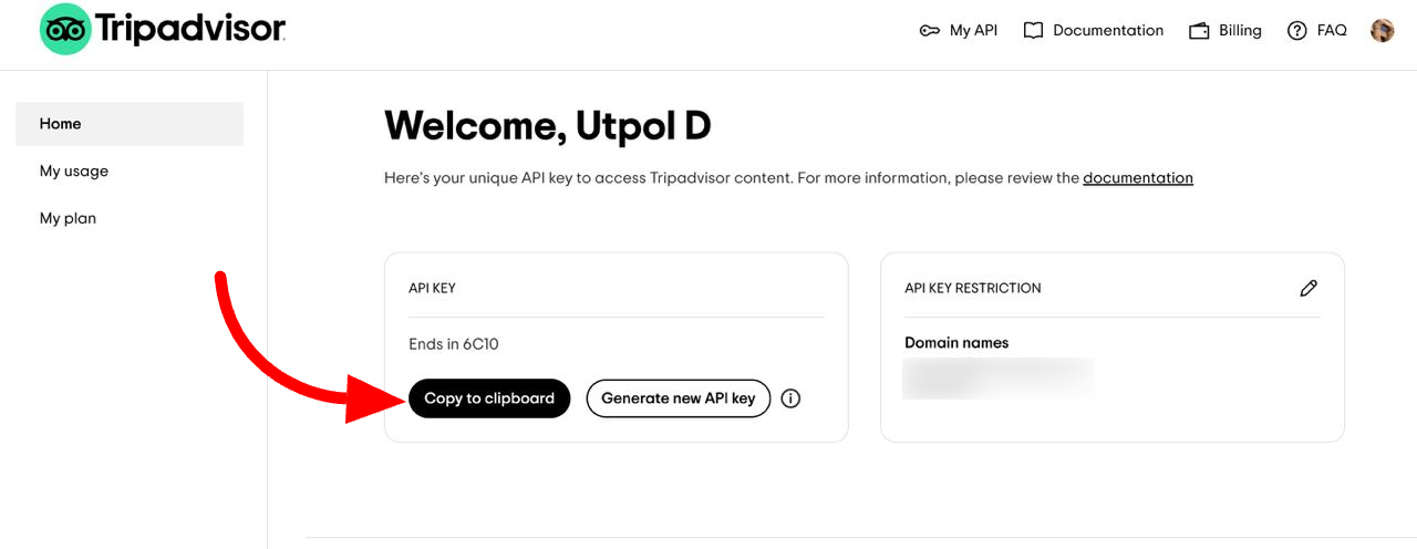 Tripadvisor API Configuration 4