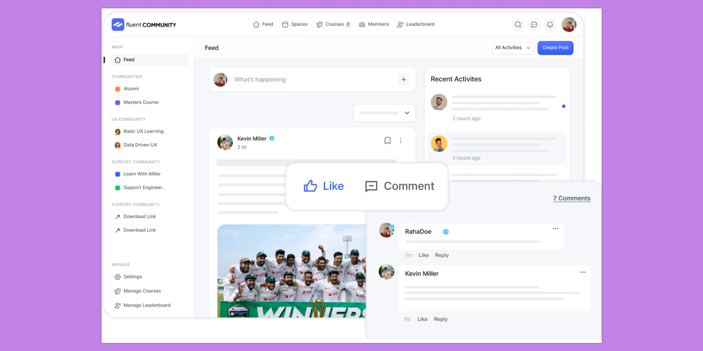 Create, Share, and Interact Post