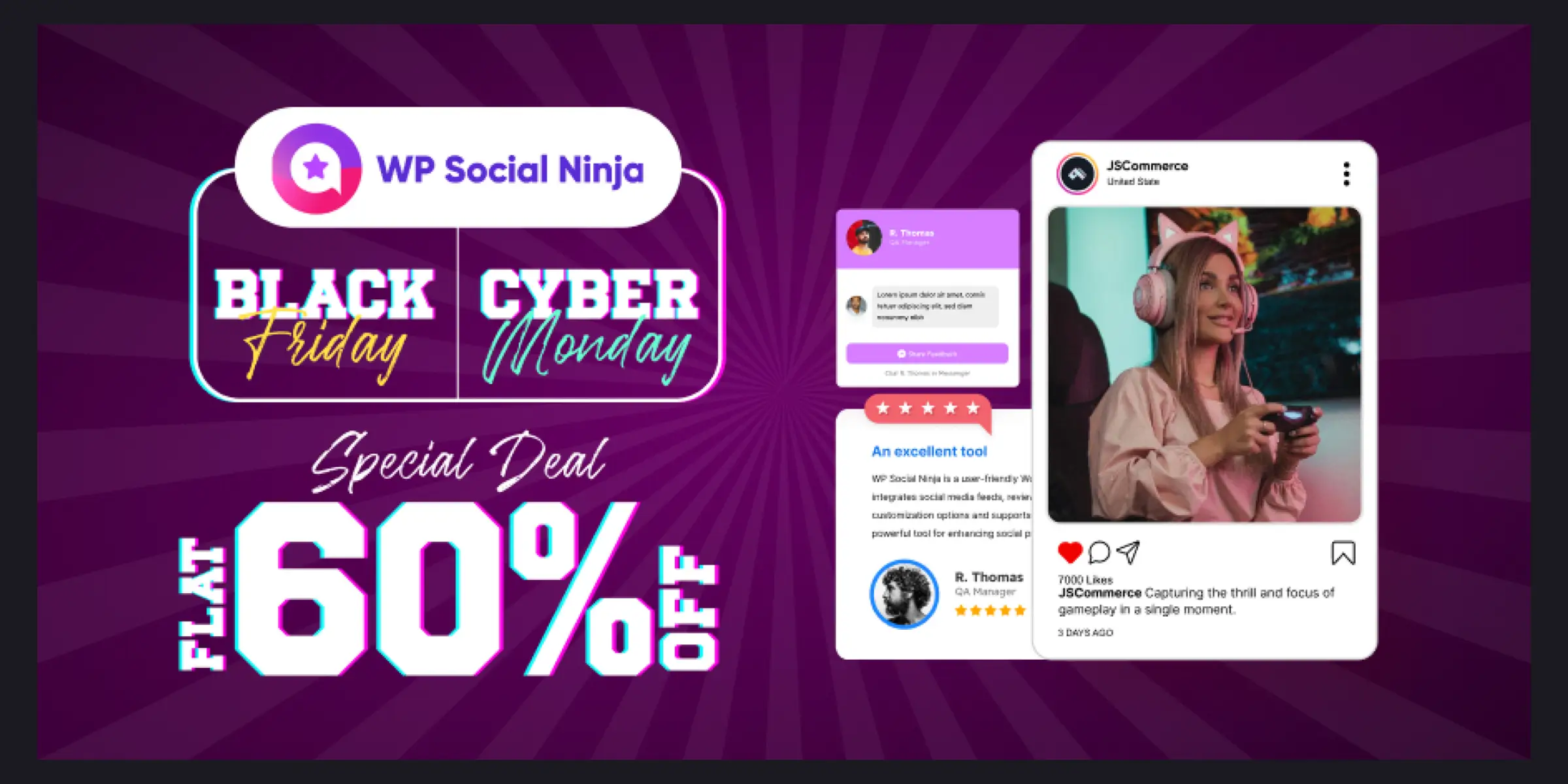 WP Social Ninja BFCM Deal