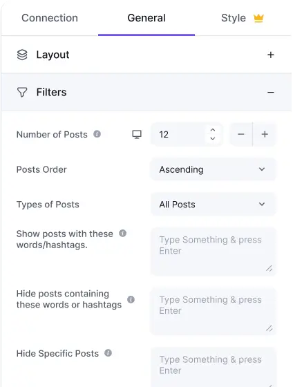 dynamic filtering option updated