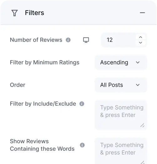 curate your feed with advanced filters