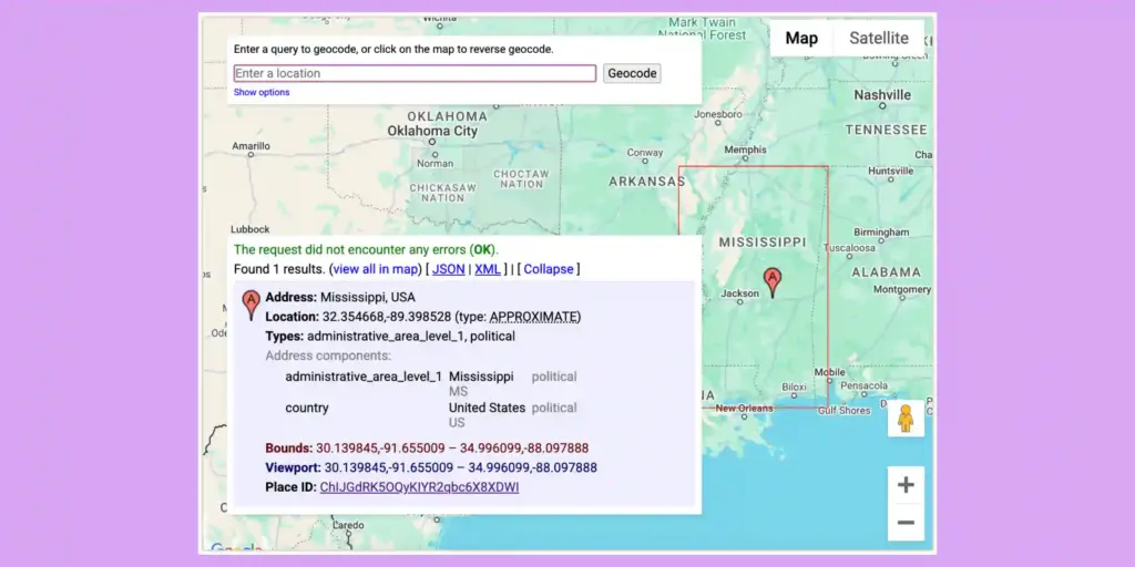 geocoding and reverse geocoding