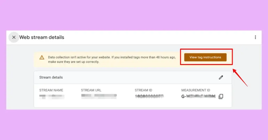 Tag instructions to add Google Analytics tracking code to WordPress