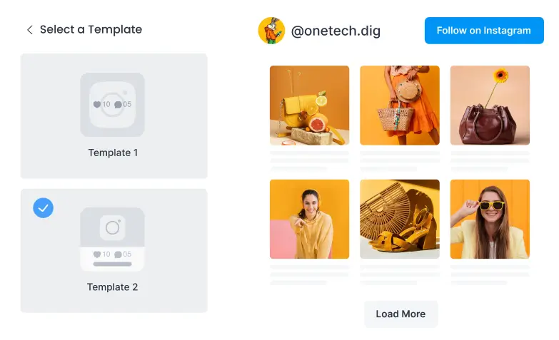 choose suitable feed templates