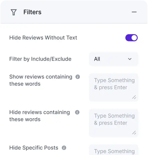 exclude include reviews