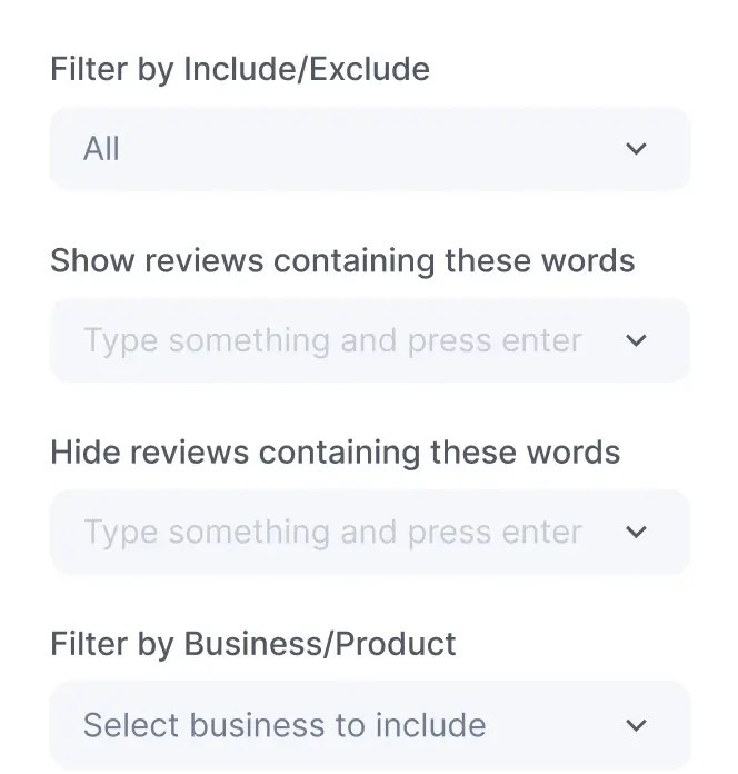fine tune visibility with exclude include options