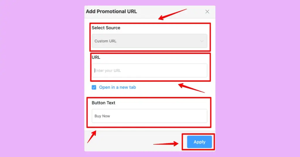 Provide shoppable URL for Instagram shop