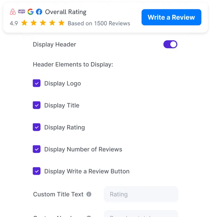 aribnb display a write a review button
