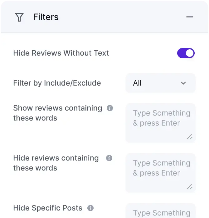 google review show hide reviews