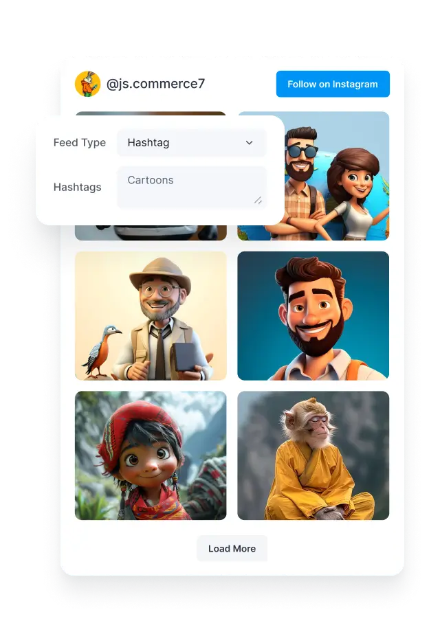 social feeds features hashtag or keywords