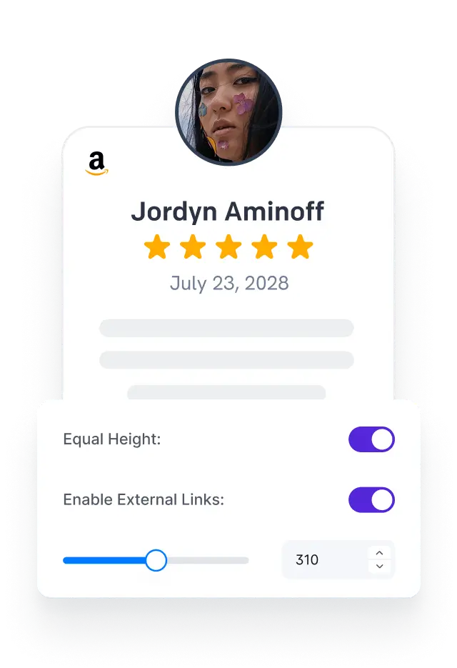 social reviews features content length