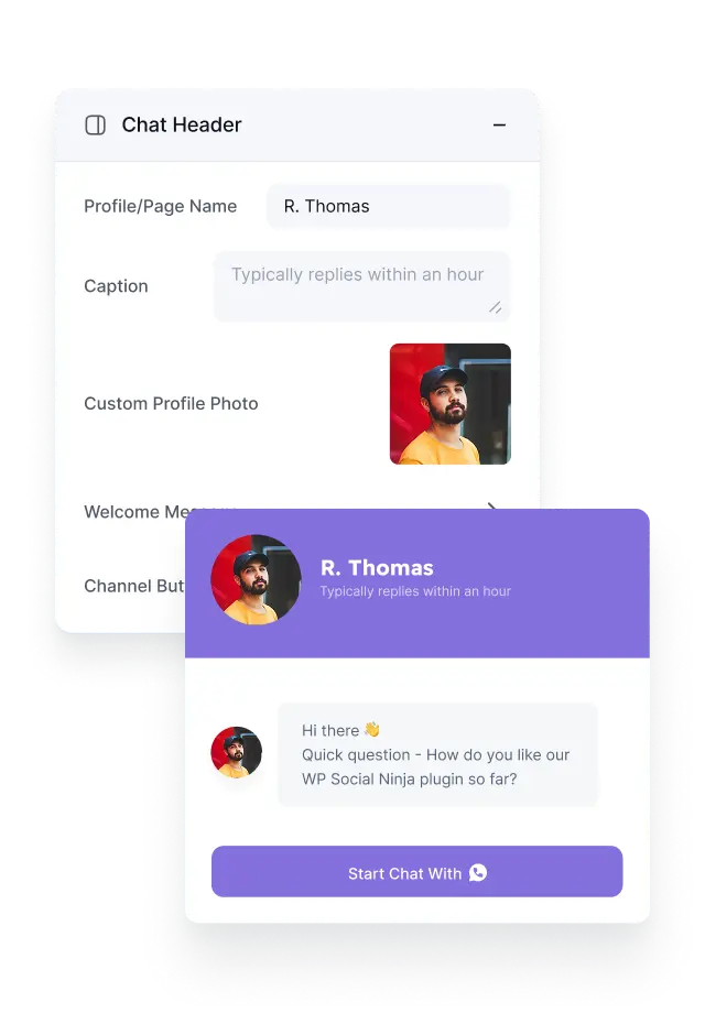 wpsn personalize chatbox