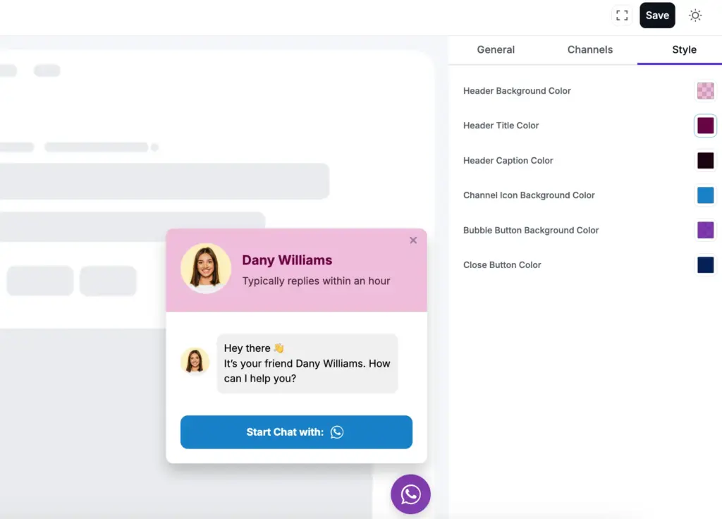 whatsapp chat styling