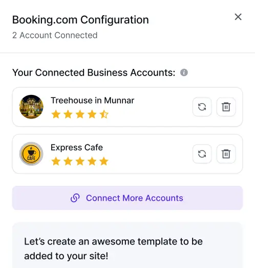 booking configuration