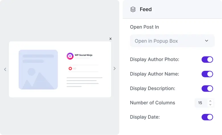 facebook content popup