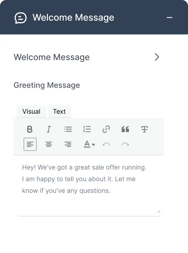 greet customer