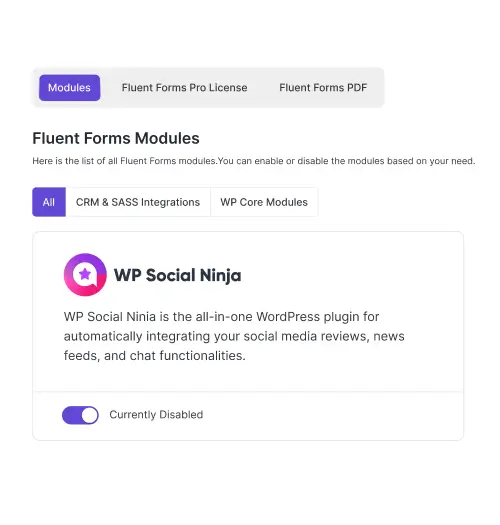 integrate fluentforms