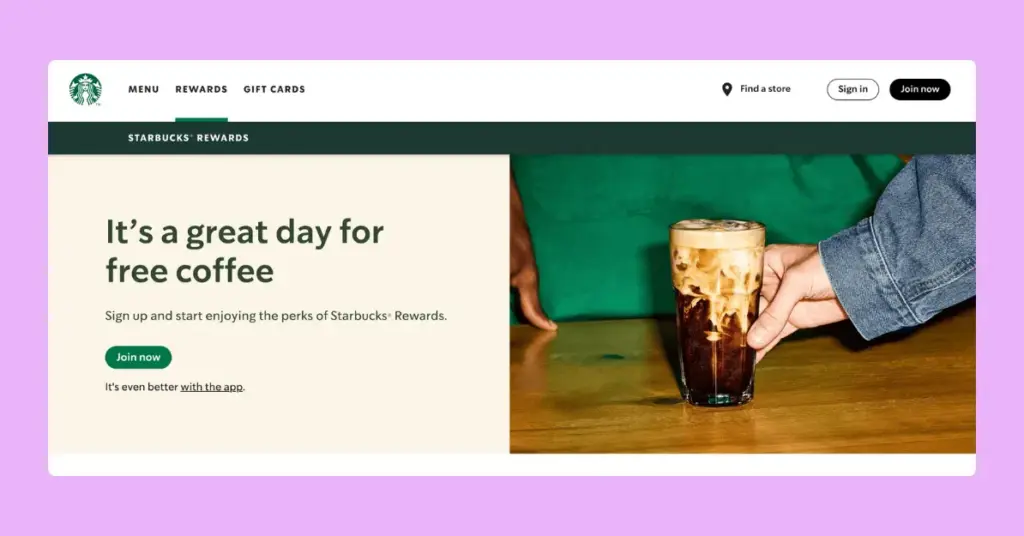 Starbucks Rewards program to promote brand loyalty