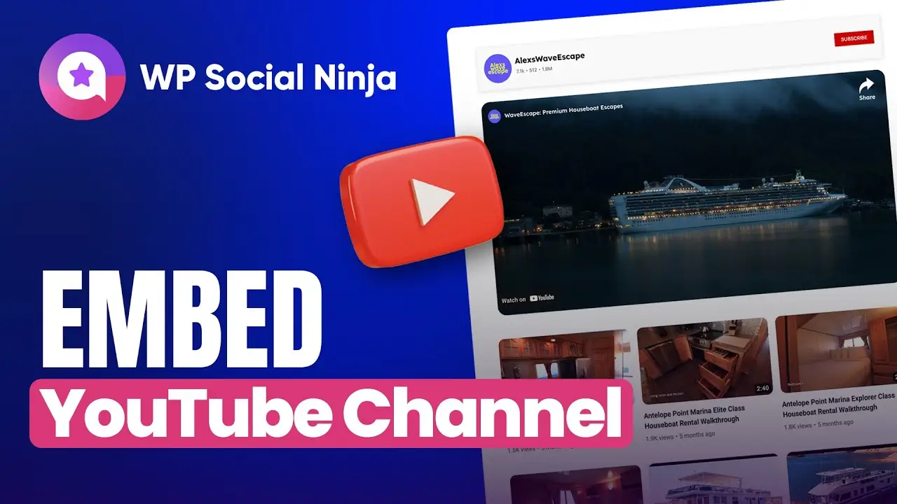 embed youtube channel