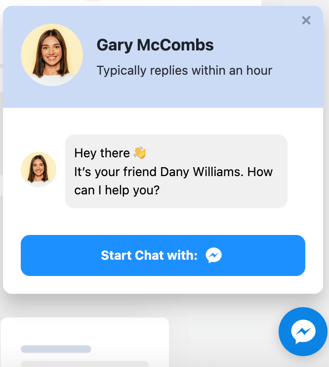 Messenger Chat Widget General