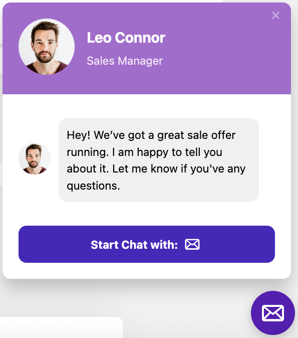 Messenger Chat Widget Sales