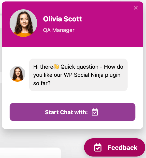 Telegram Chat Widget Feedback Template