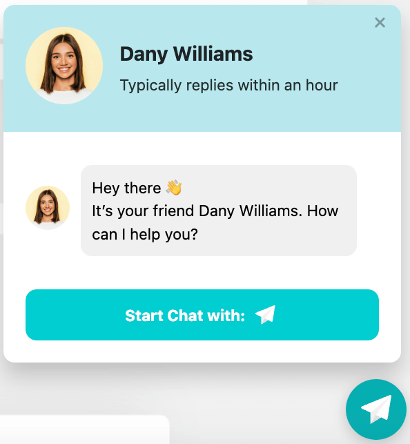 Telegram Chat Widget General