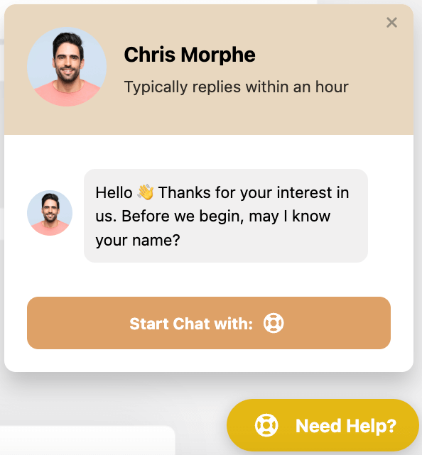 Telegram Chat Widget Support Template