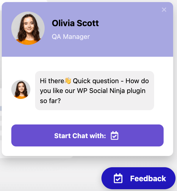 WhatsApp Chat Widget Feedback Template