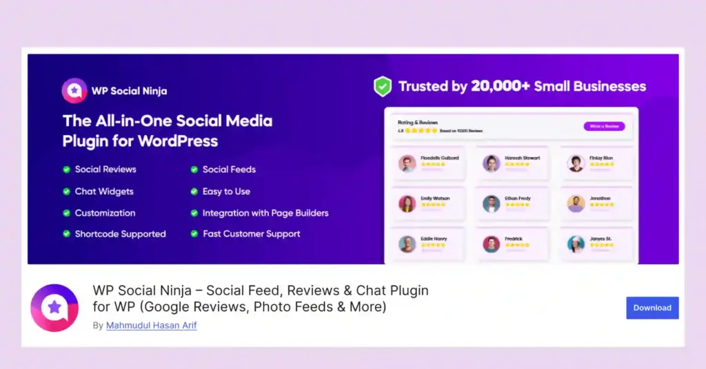 wp social ninja social media plugin