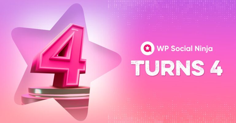 WP Social Ninja 4th anniversary
