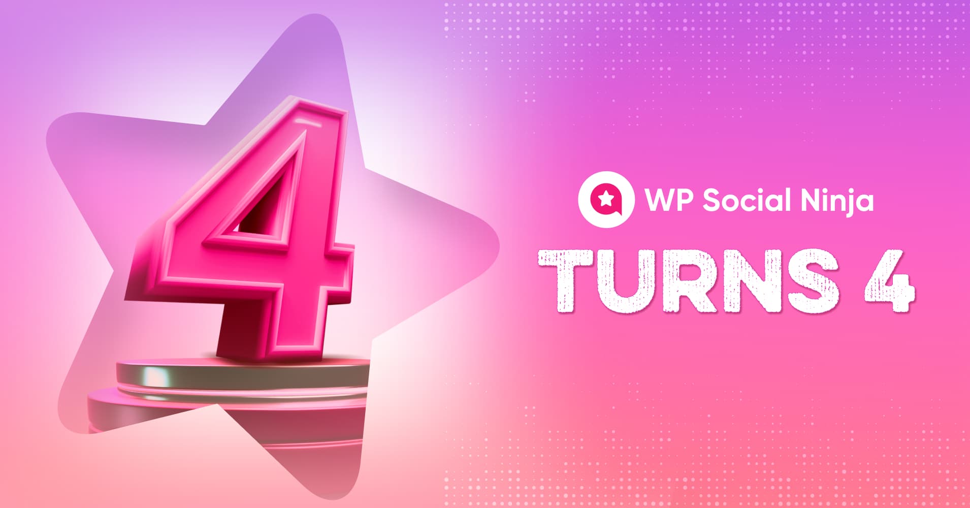 WP Social Ninja 4th anniversary