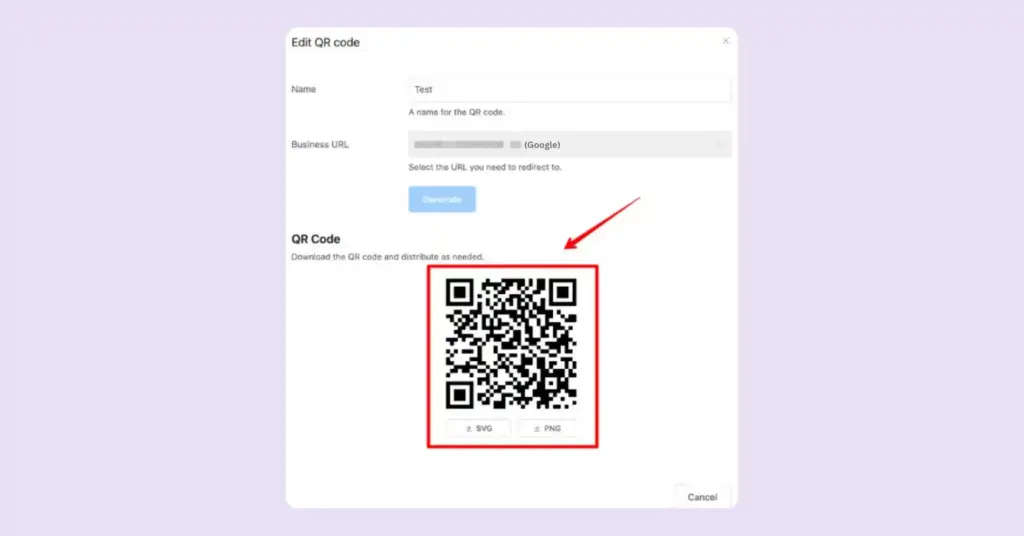 generate and download qr code