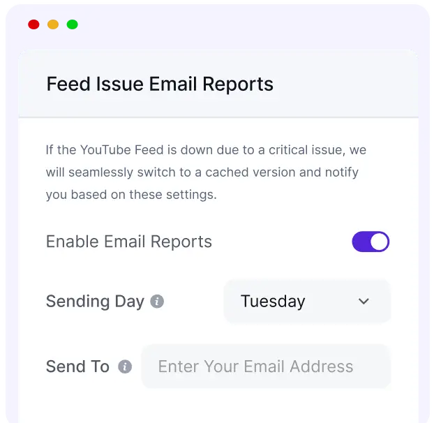 get email reports about feed