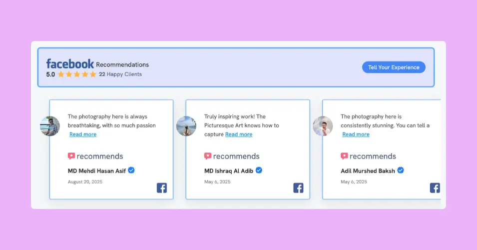 Verified badge for Facebook reviews