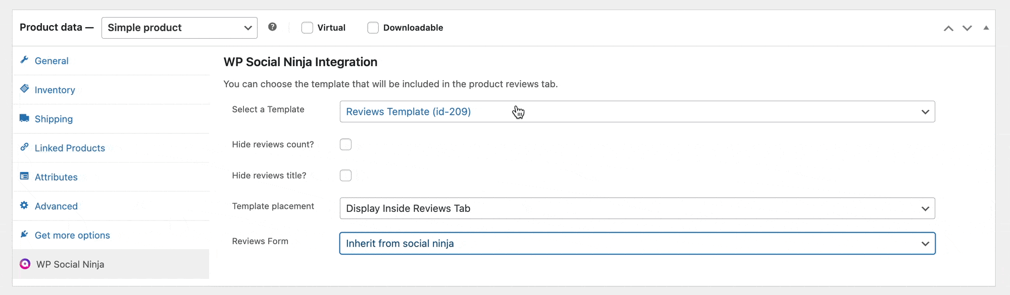 woocommerce product edit