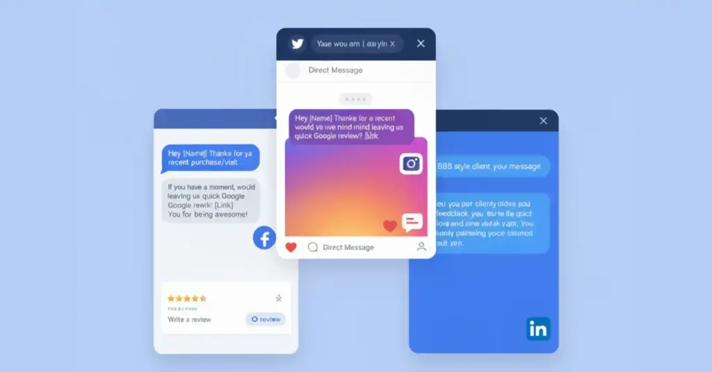 ask reviews on social media