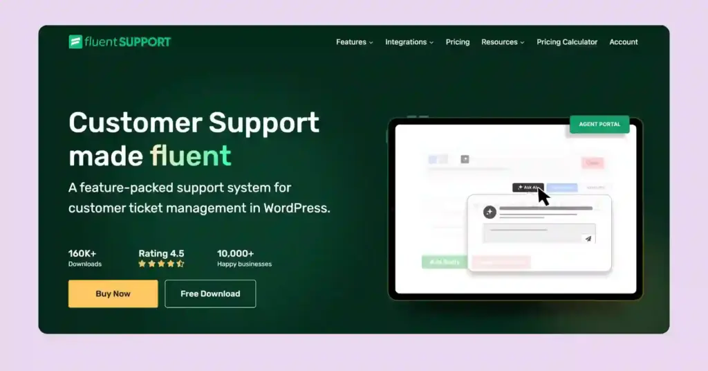 fluent support a feature packed support system for customer ticket management