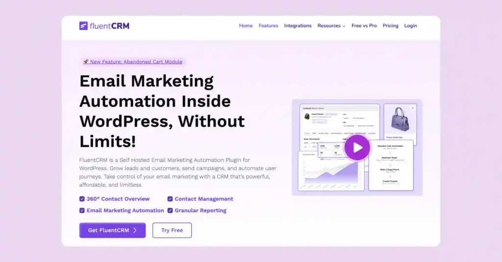 fluentcrm best email marketing automation tool