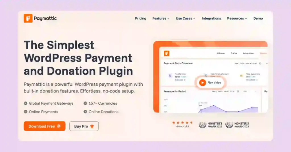 paymattic the simplest wordpress payment and donation plugin