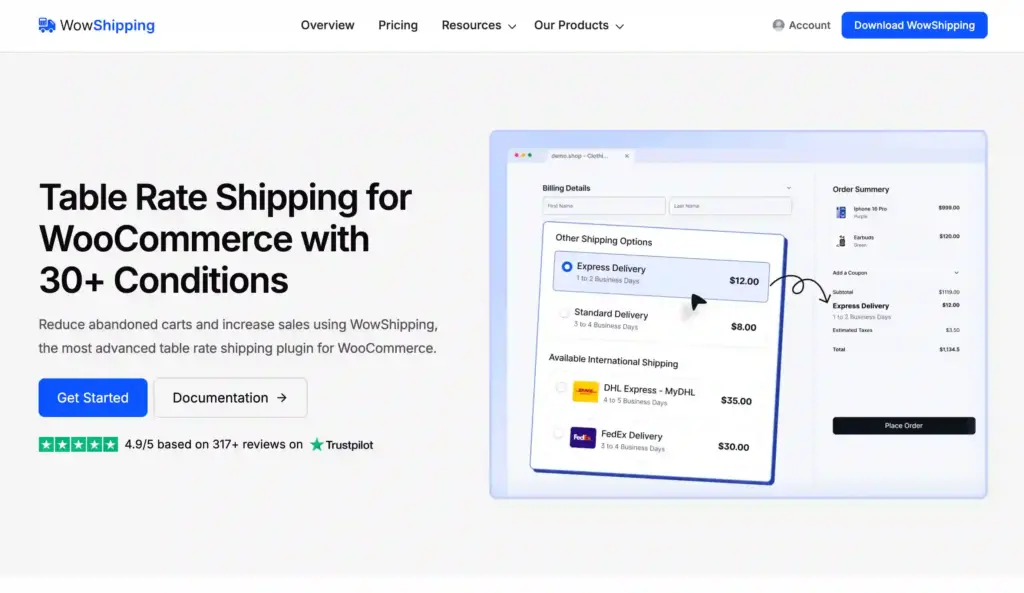 WowShipping- a table rate shipping plugin for WooCommerce 