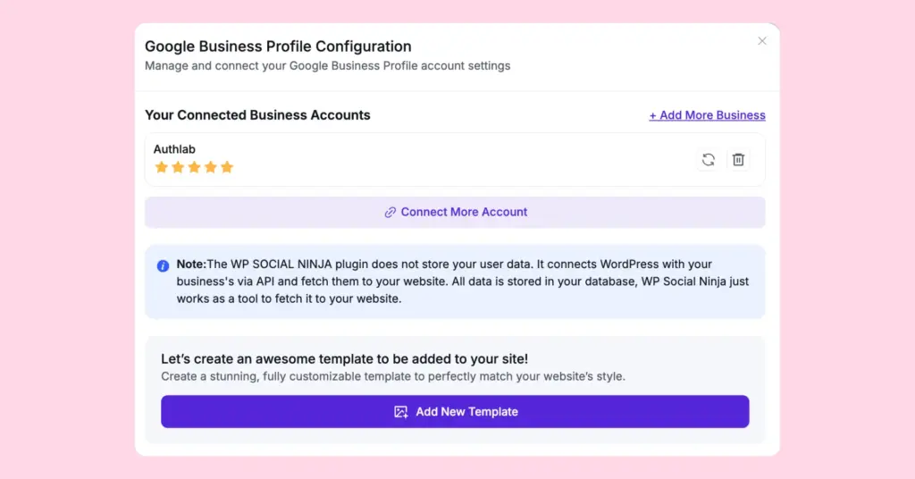 google reviews confugaration